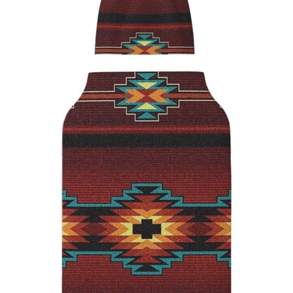 Western Aztec Swaddle and Hat Set for Newborn - Picture 3 of 9